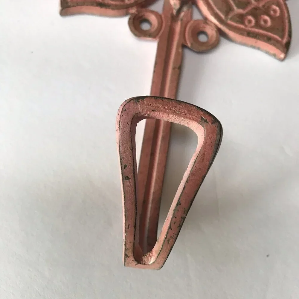 Vintage Cast Iron Wall Hook Decoration Butterfly Decor Victorian Fairy Rustic